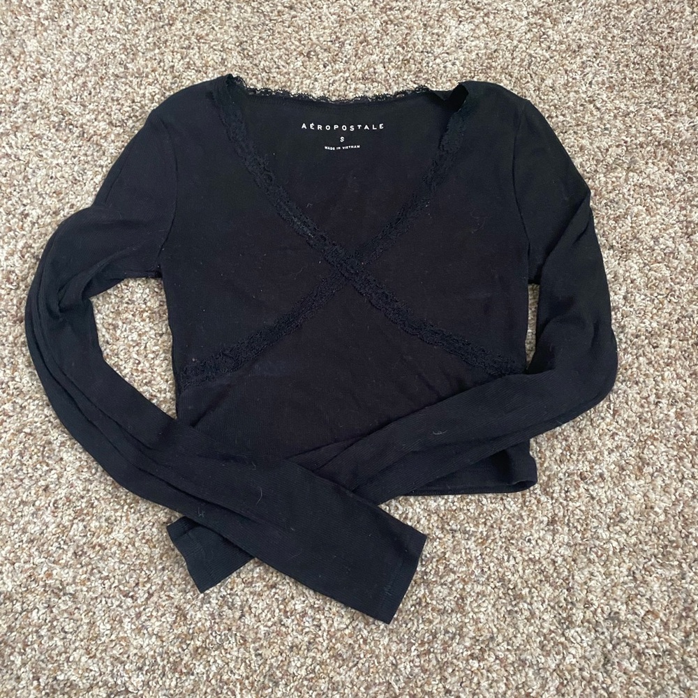 black lace long sleeve